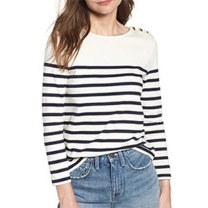 Sezane Nautical Stripe Cotton Top